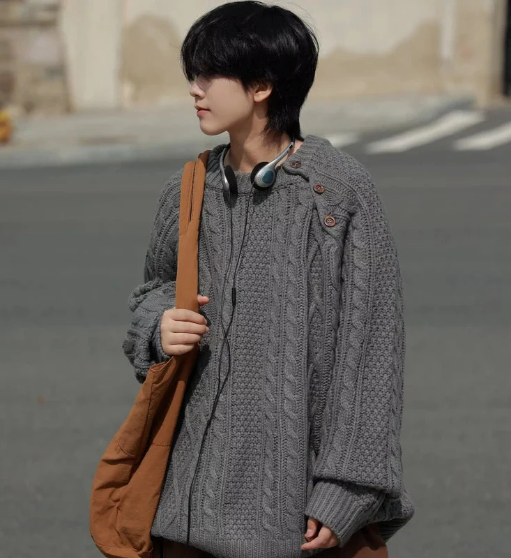 Breathable Warm Retro Simplicity Knitted Sweater - Luxuryurbanwear