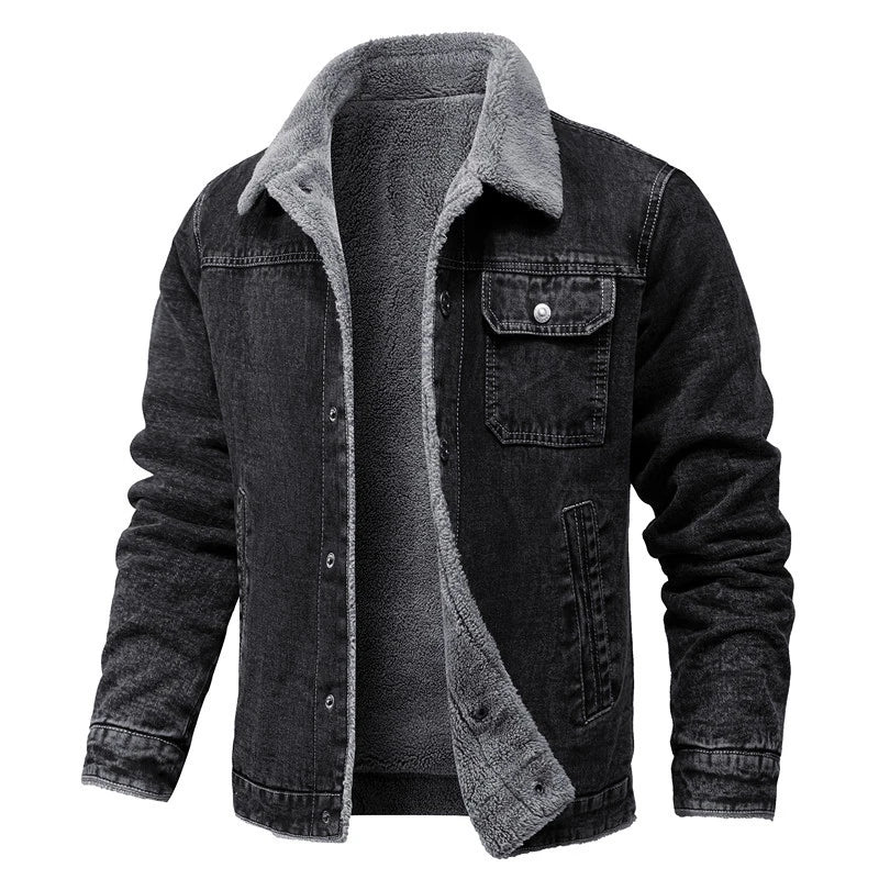 Neutral Color Button Up Fleece Jacket