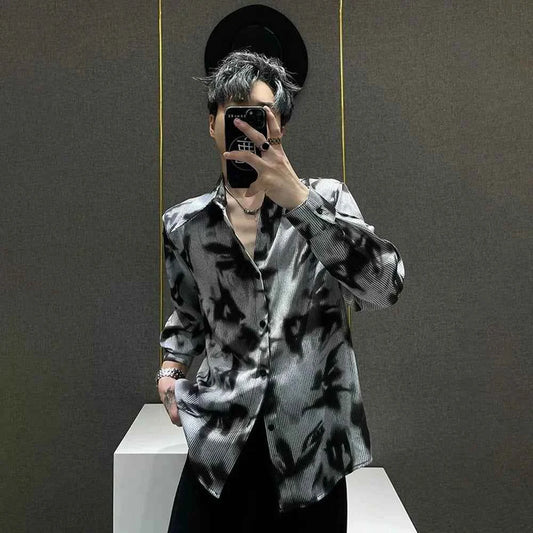 Ice Silk Casual Thin Long-Sleeved Shirt