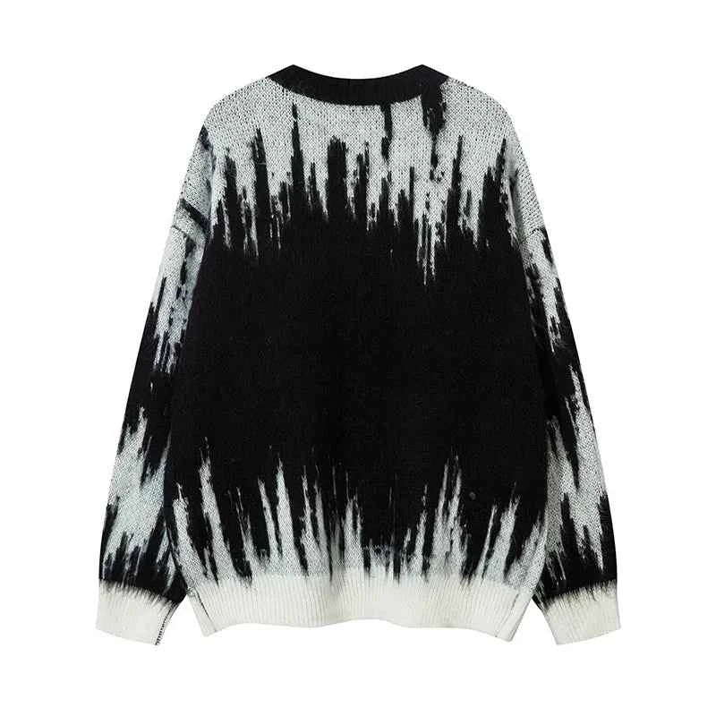 Autumn Chic Retro Letter Knitted Sweater