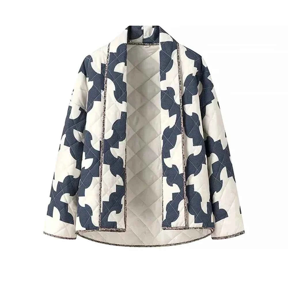 Durable Chic Colorblock Loose Lapel Jacket