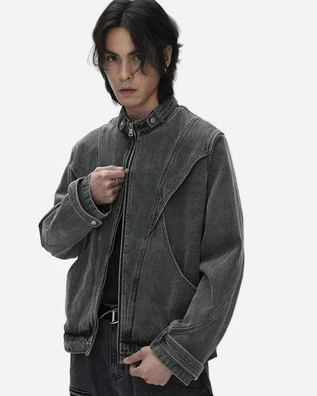 Essential Patchwork Multi Pockets Denim Jacket