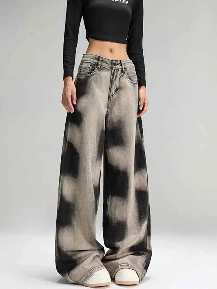 Denim Game Strong American Style Wide Leg Jeans