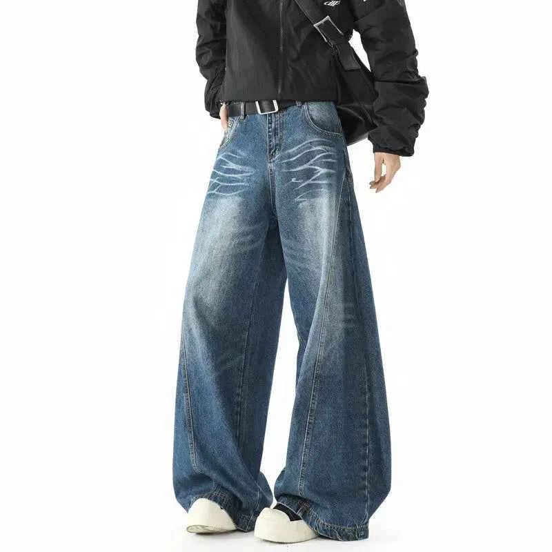 Vintage Patchwork Loose Wide Leg Jeans