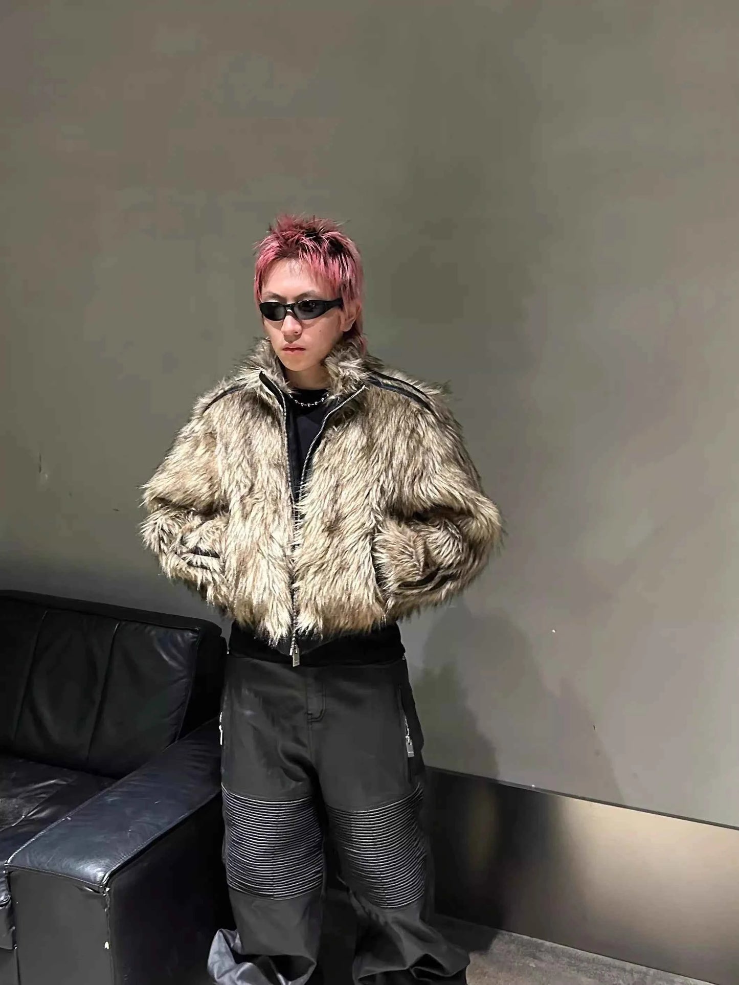 Chic Luxury Reversible Faux Fur Jacket