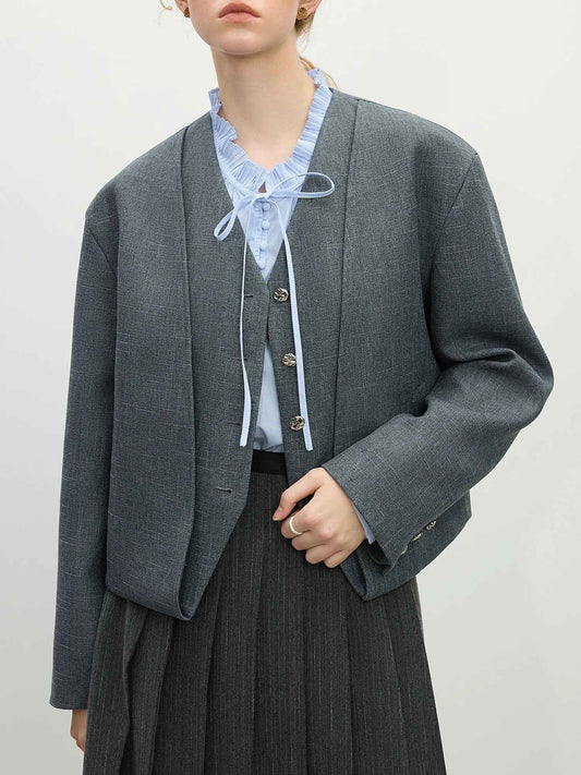 Chic Exquisite Minimalist V-Neck Cardigan