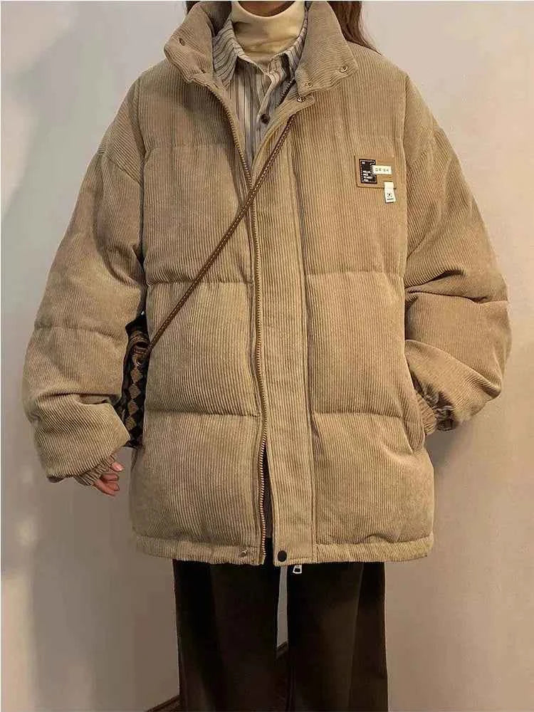 Thick Retro Corduroy Oversized Parkas Jacket