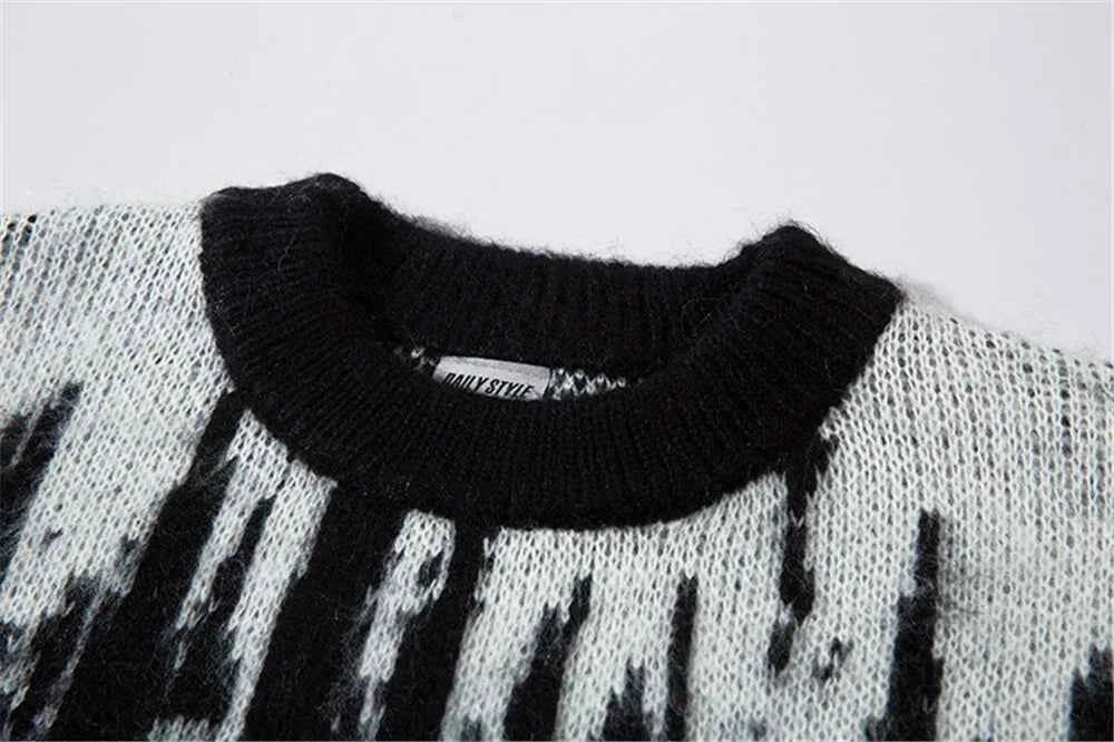 Autumn Chic Retro Letter Knitted Sweater