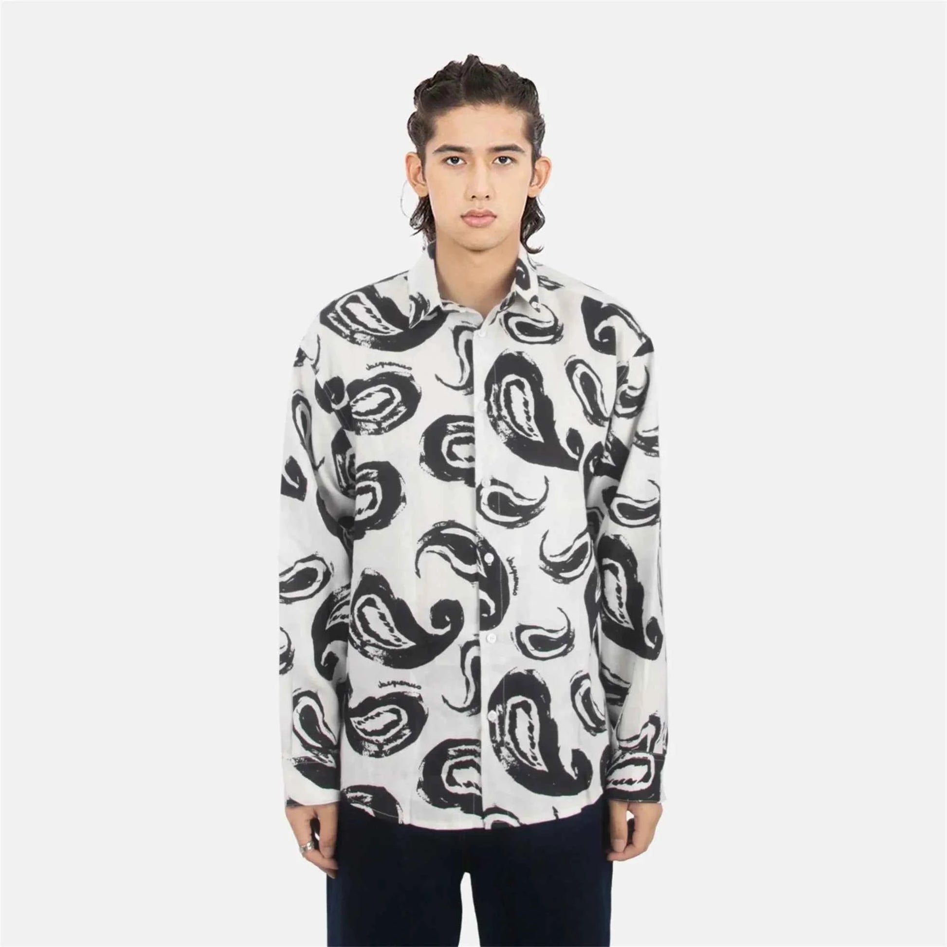Retro Vintage Digital Print Streetwear Shirt