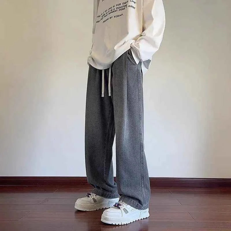 Starry Sky Pattern Loose Wide Jeans