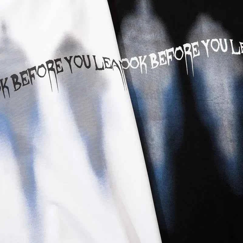 Graphic Oversized Shadow Printed Punk T-Shirt