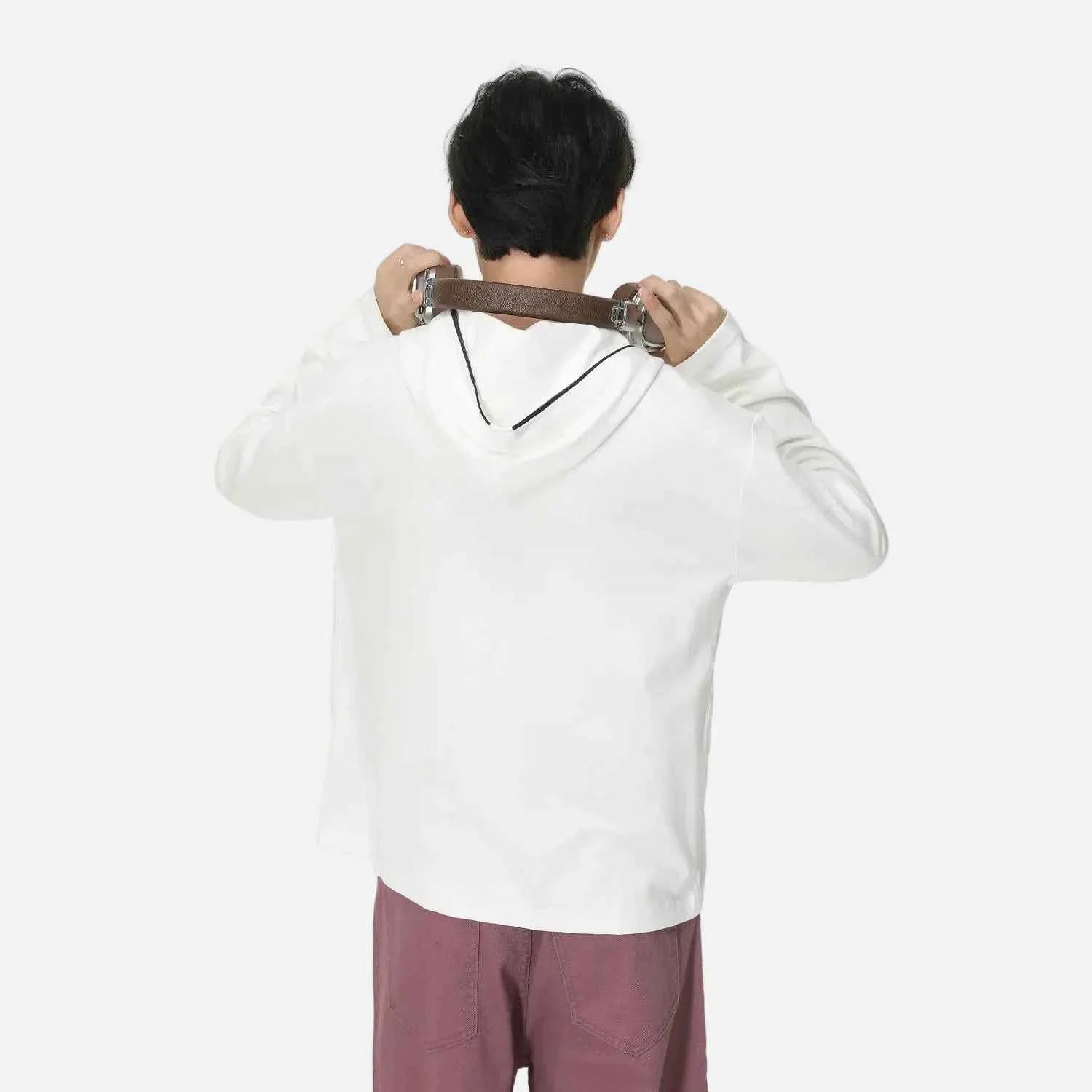 Minimalist Korean Style Lightweight Zip Hooded Sweatshirt