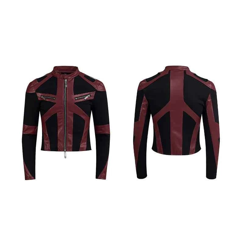 Trendsetter Slim Fit Patchwork Leather Jacket
