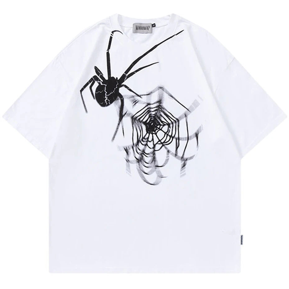 Oversized Spider Print T-shirts