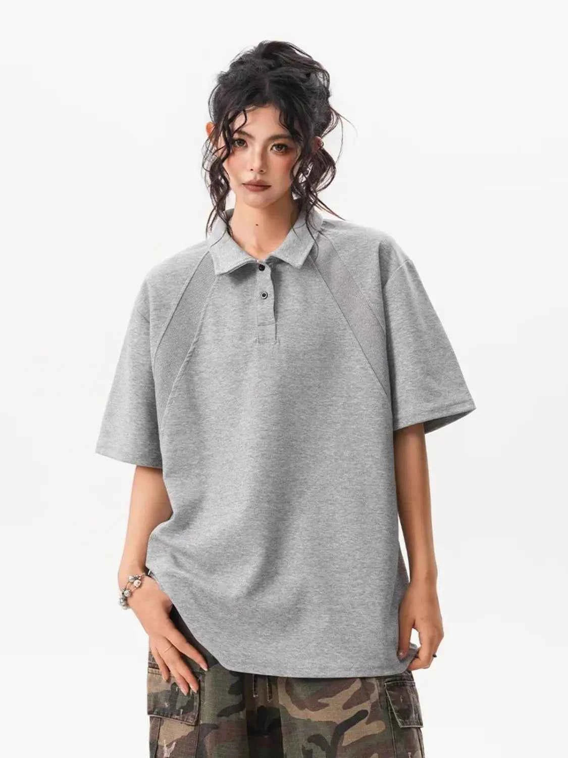 American Heavy Patchwork Polo T-Shirt
