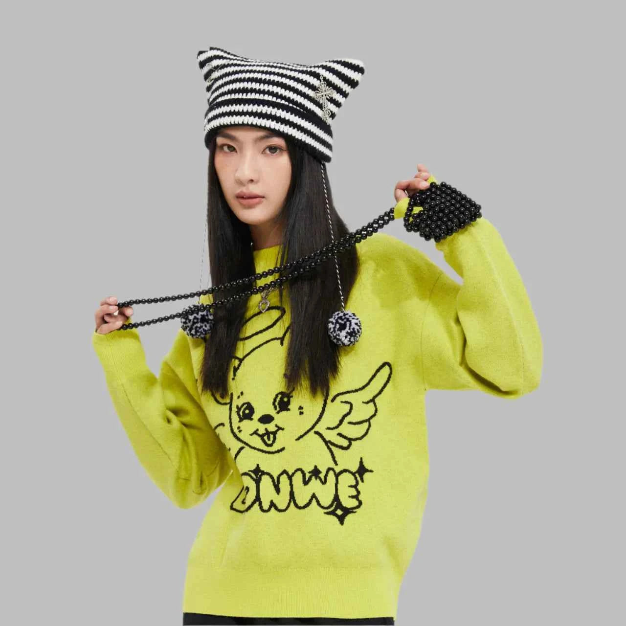 Women Stylish Cozy Jacquard Sweater