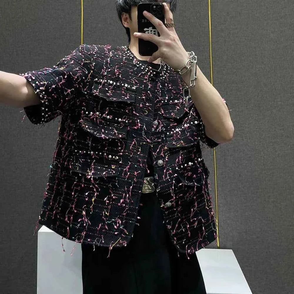 Men Vintage Inspired Beads Tassel Jacket
