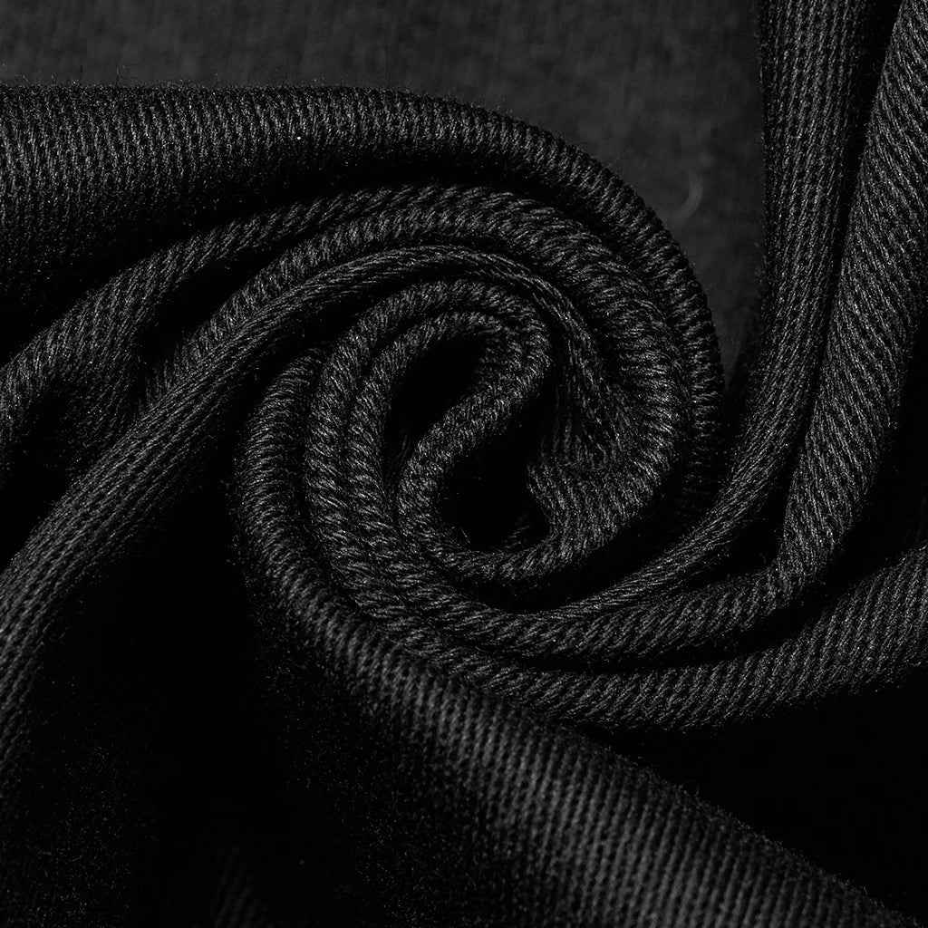 Gothic Asymmetric Black Ghost Button Shirt