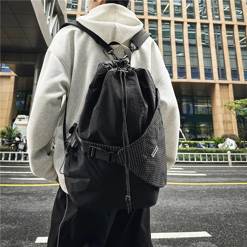 Two Tone Drawstring Backpack