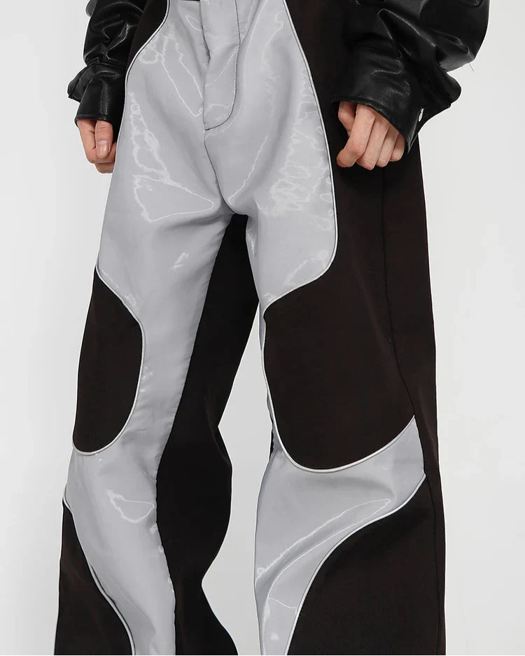 Streetwear Long-lasting Luxury Patchwork Leather Pants - Luxuryurbanwear