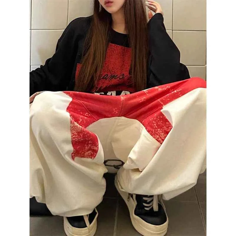 Y2K Vintage White Japanese Style Wide Leg Denim Jeans