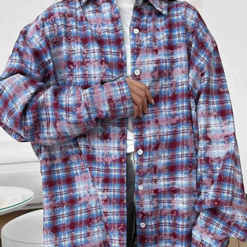 Women Comfort Contrasting Casual Blouse Shirt