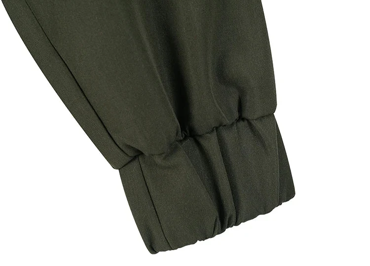 Spring Solid Color Double Pockets Zipper Jacket - Luxuryurbanwear