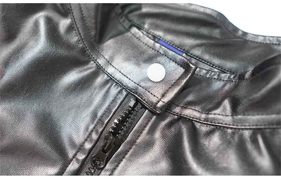 Streetwear Vintage PU Leather Race Jacket