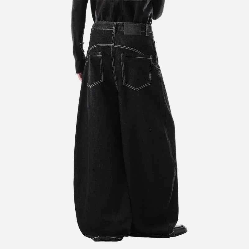 Y2K High Waist Buttoned Boot Cut Denim Jeans
