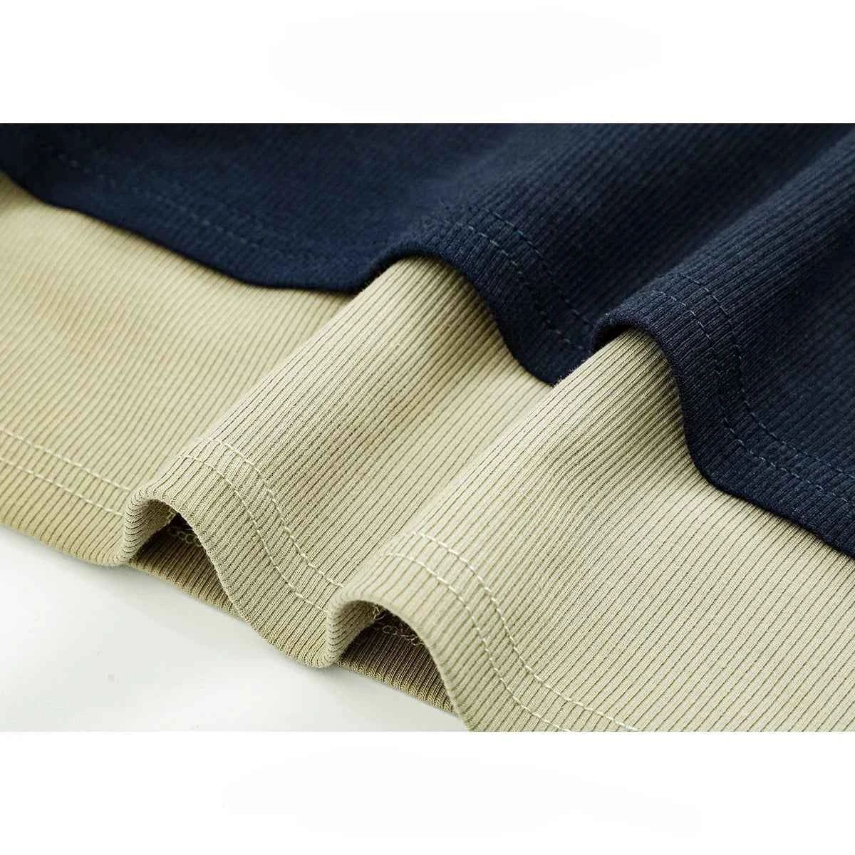Slimming American Fake Two-Piece Long-Sleeved T-Shirt