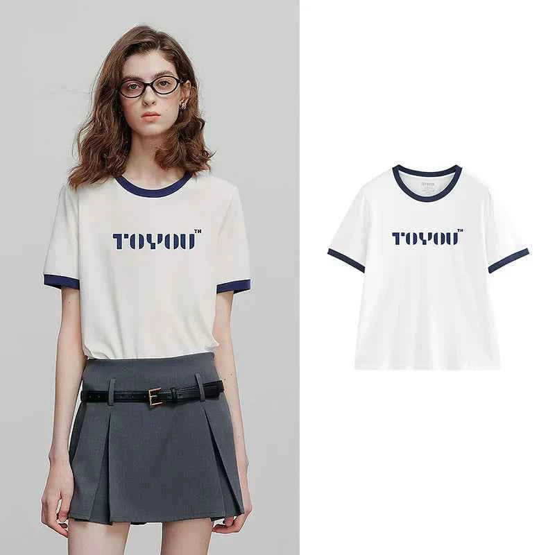 Stylish Short Sleeve Floral Print T-Shirt