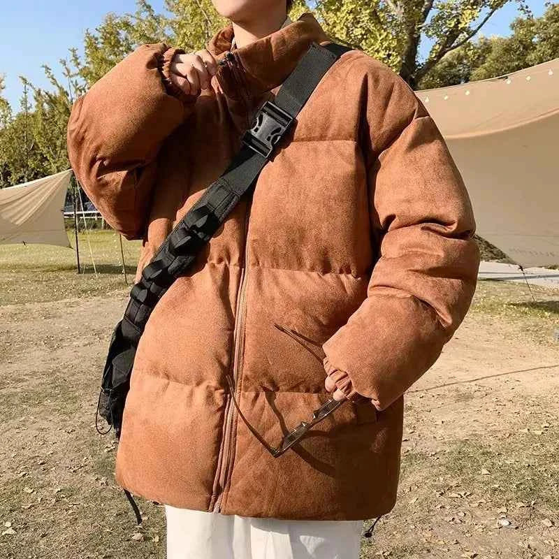 Warm Japanese Style Windproof Fleece Puffer Coat