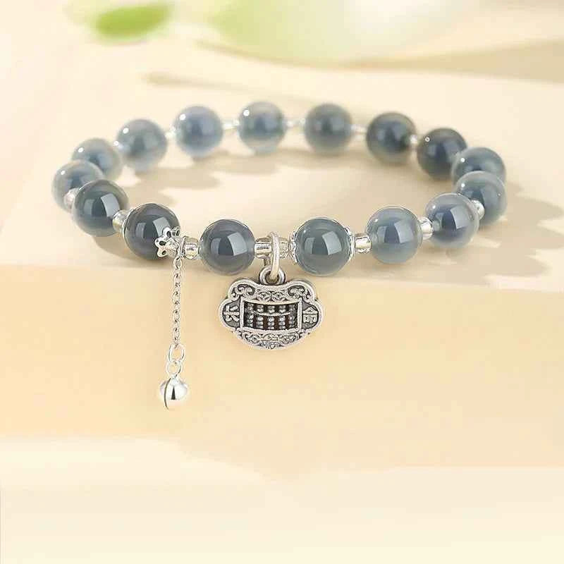 Agate Heart Tibetan Silver Bracelet