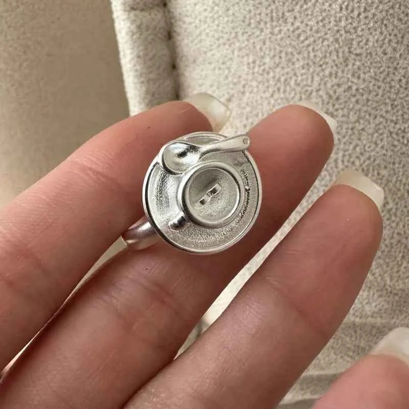 Matte Silver Open Finger Ring