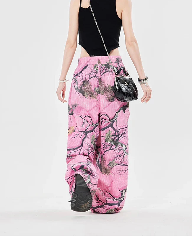 Women Cute Streetwear Trendy Tie Dye High Waist Pants - Luxuryurbanwear