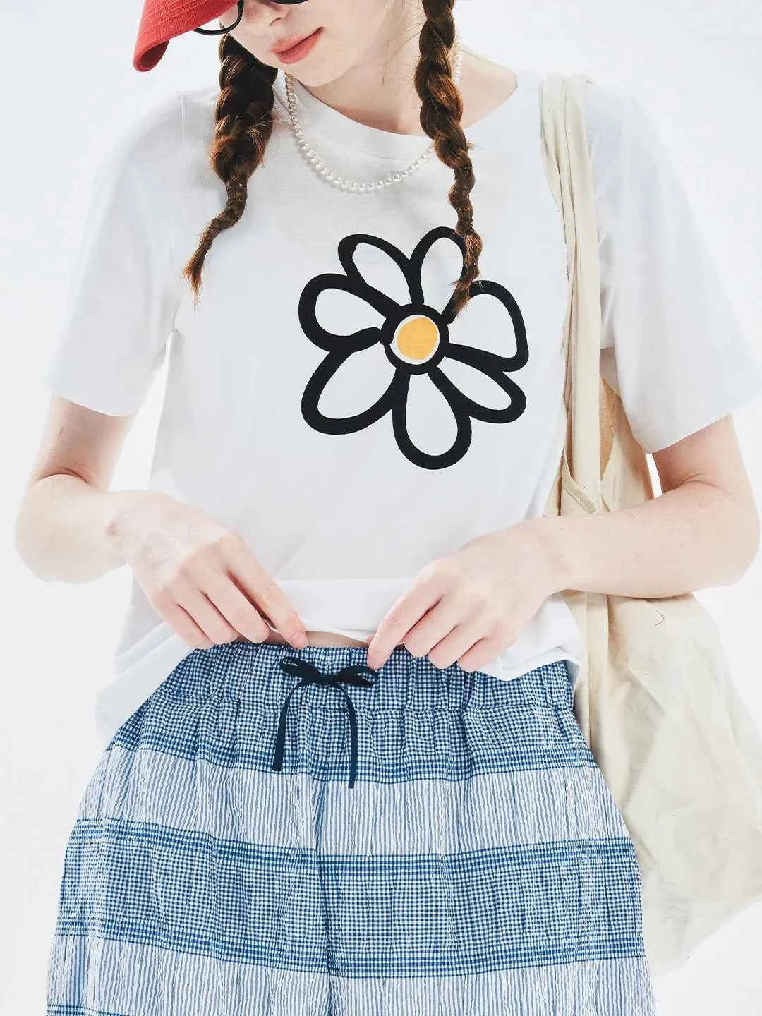 Trendy Stylish Floral Print White T-Shirt