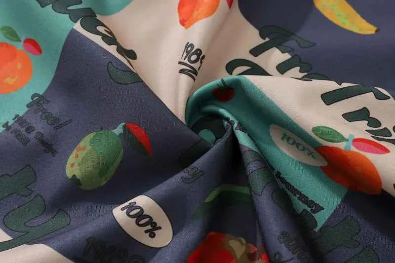 Cool Summer Fruit Graphic Short Sleeve Shirt