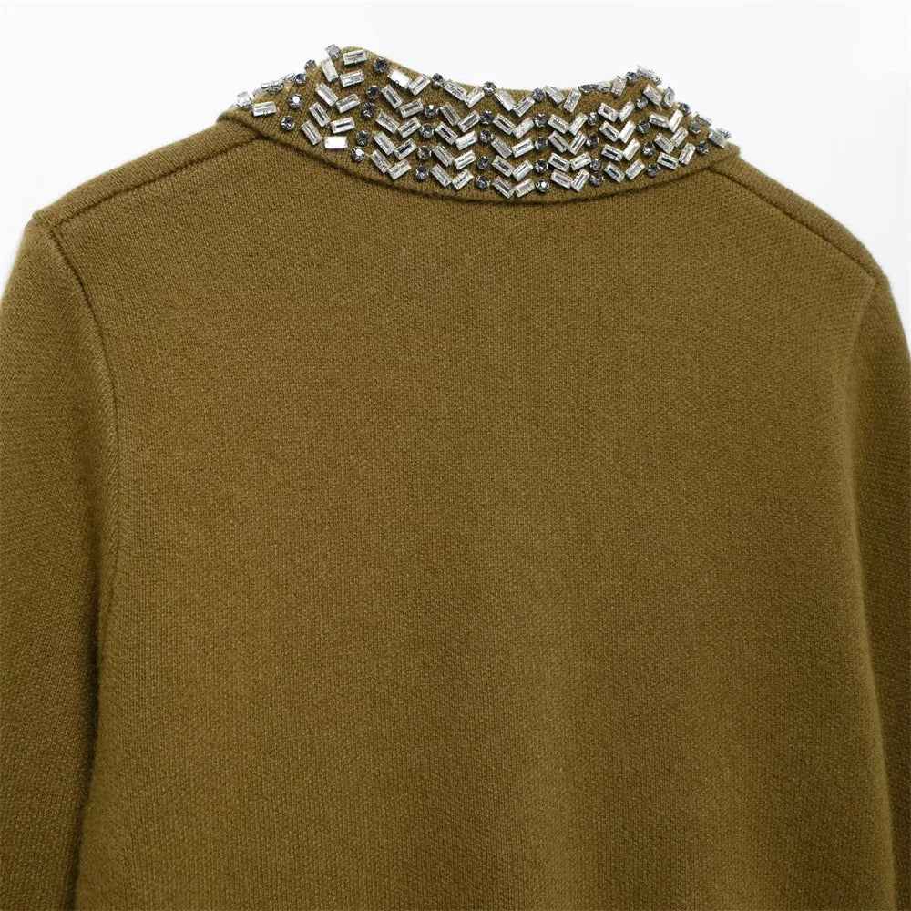 American Style Vintage Long-Sleeved Cardigan