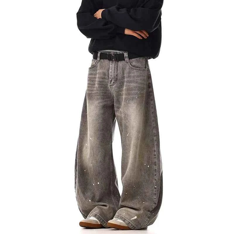 Baggy Gray Vintage High Waisted Jeans