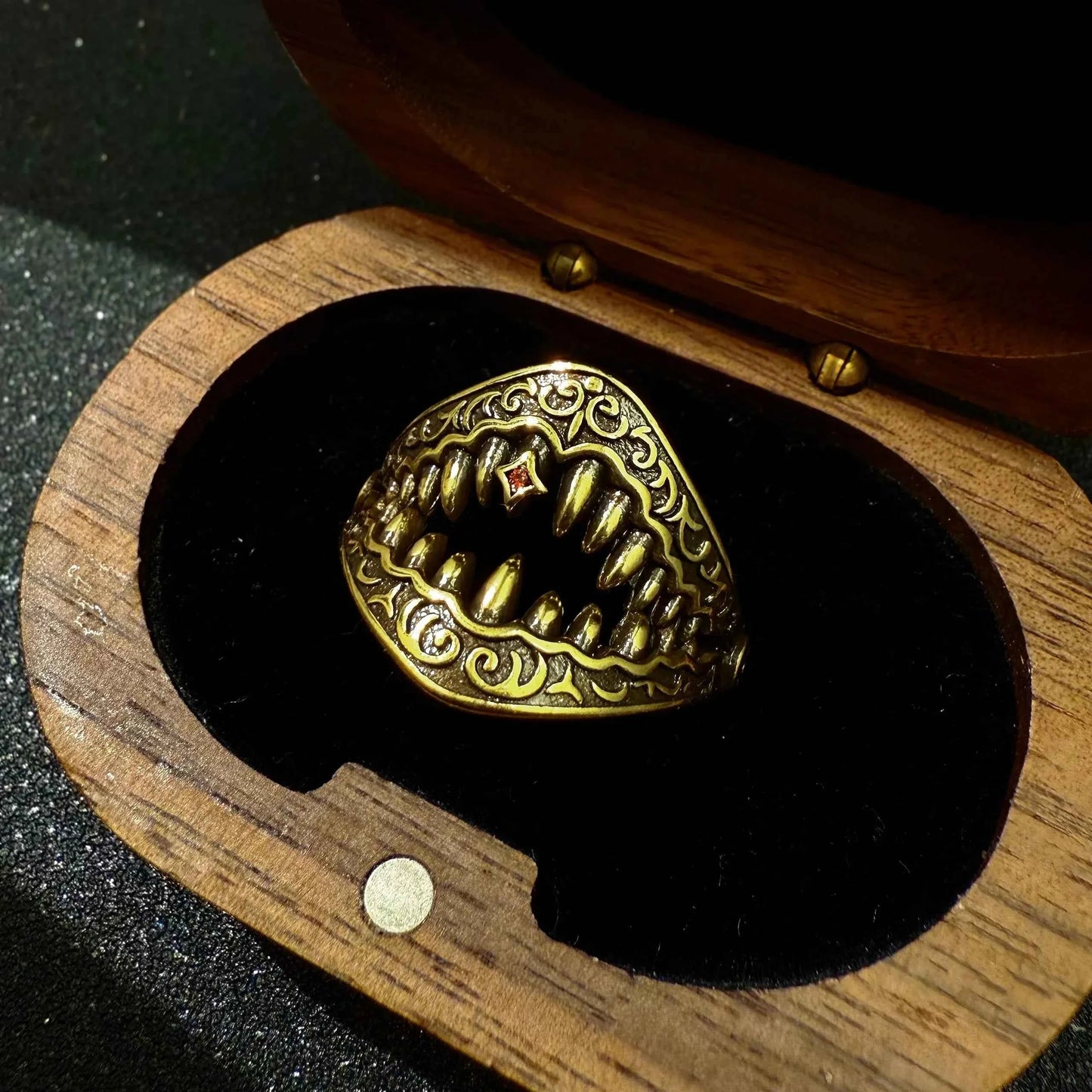 Adjustable Retro Gold Color Open Ring