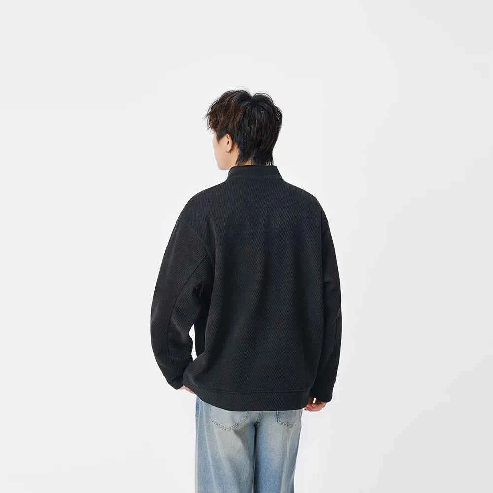 Cozy Textured Quarter Zip Sweatshirt