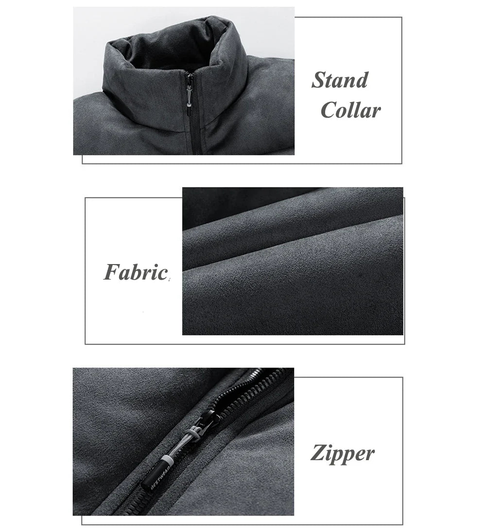 Dusky Color Padded Zipper Jacket