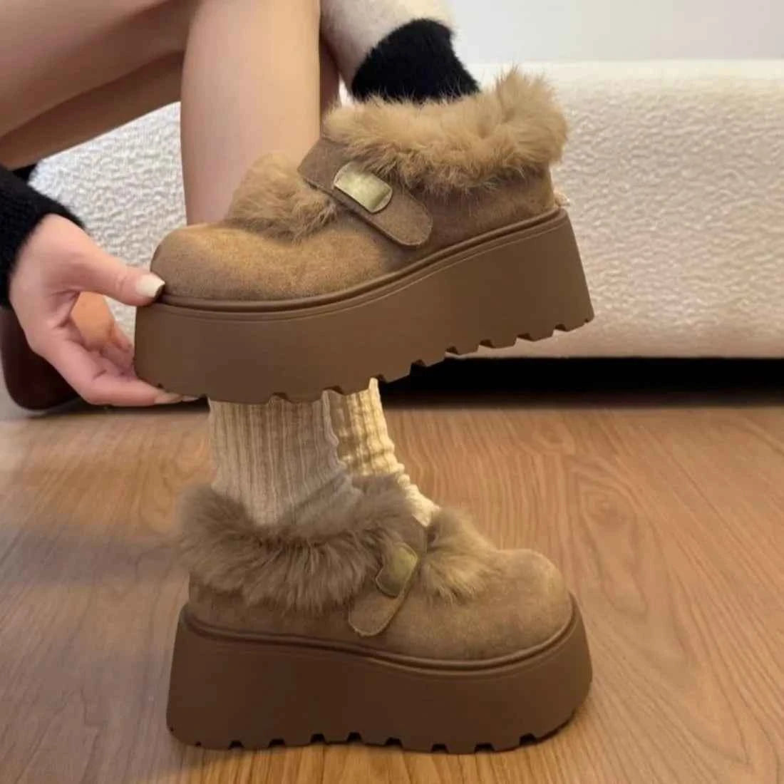 Chunky Platform Wedge Shoes