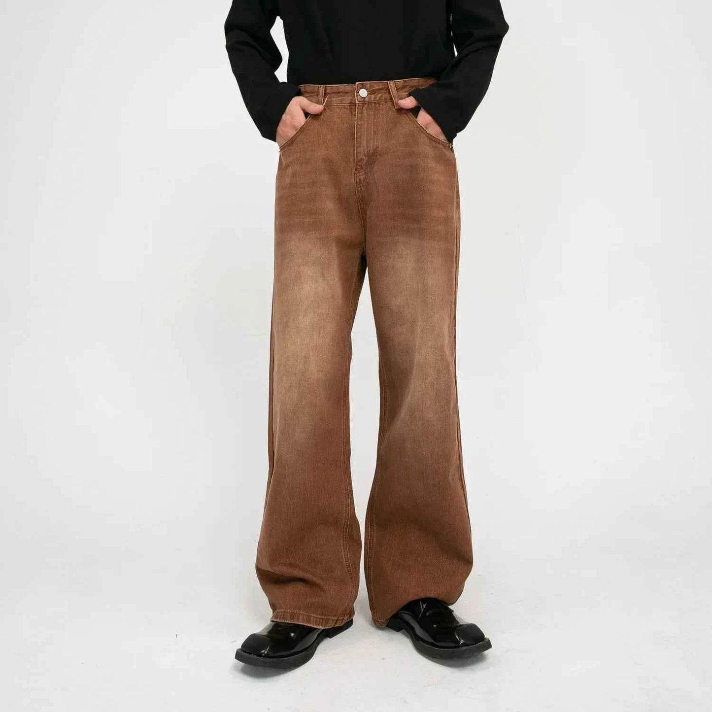 Casual Slim Fit High Waist Wide Jeans