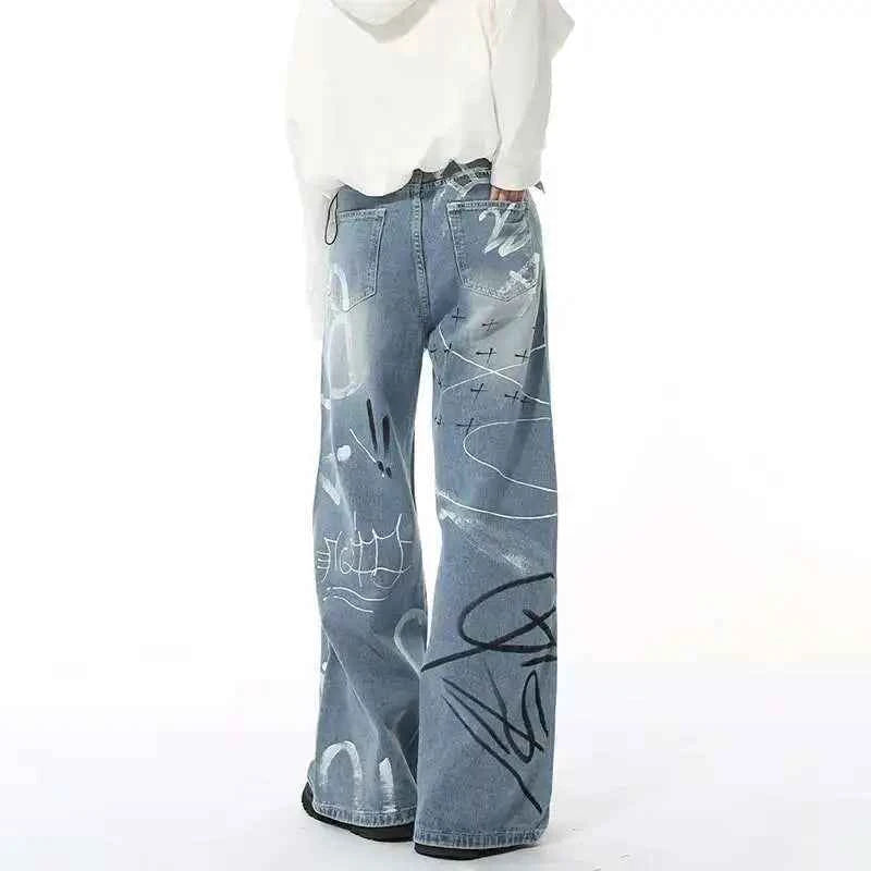 Essential Hand-Painted Scrawl Denim Jeans
