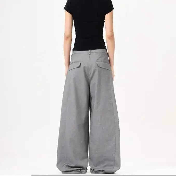 Premium American Style Retro Pleated Machete Pants