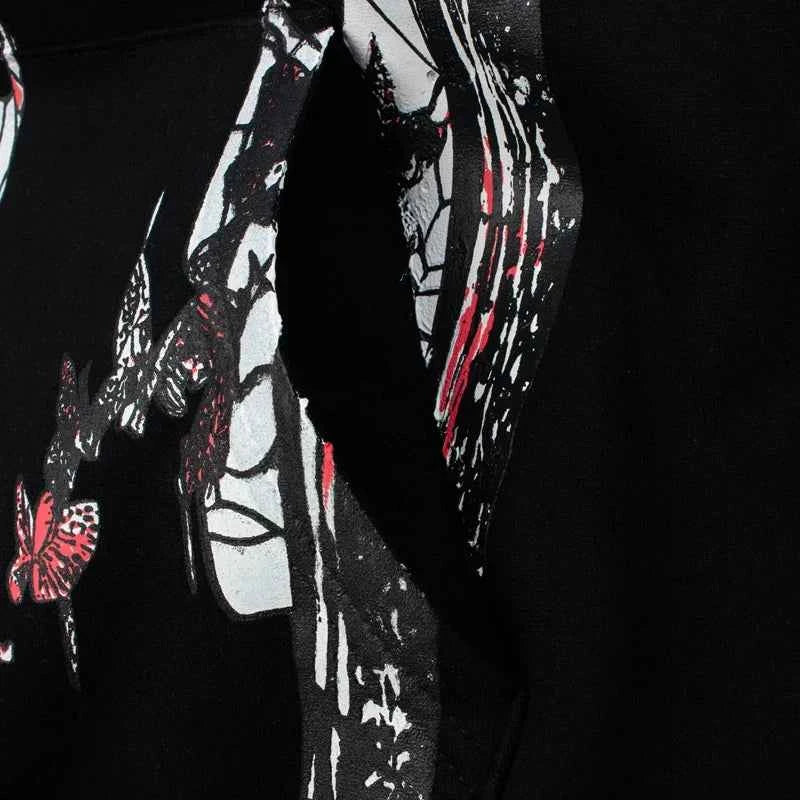 Retro American Butterfly Palace Printed Hoodie