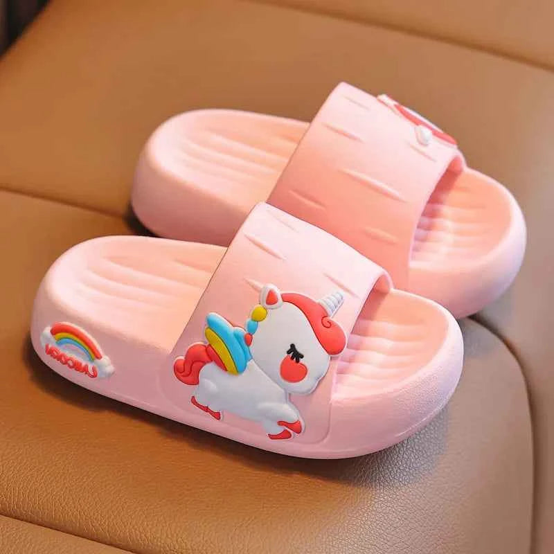 Cute Unicorn Kids Flip Flops Slippers