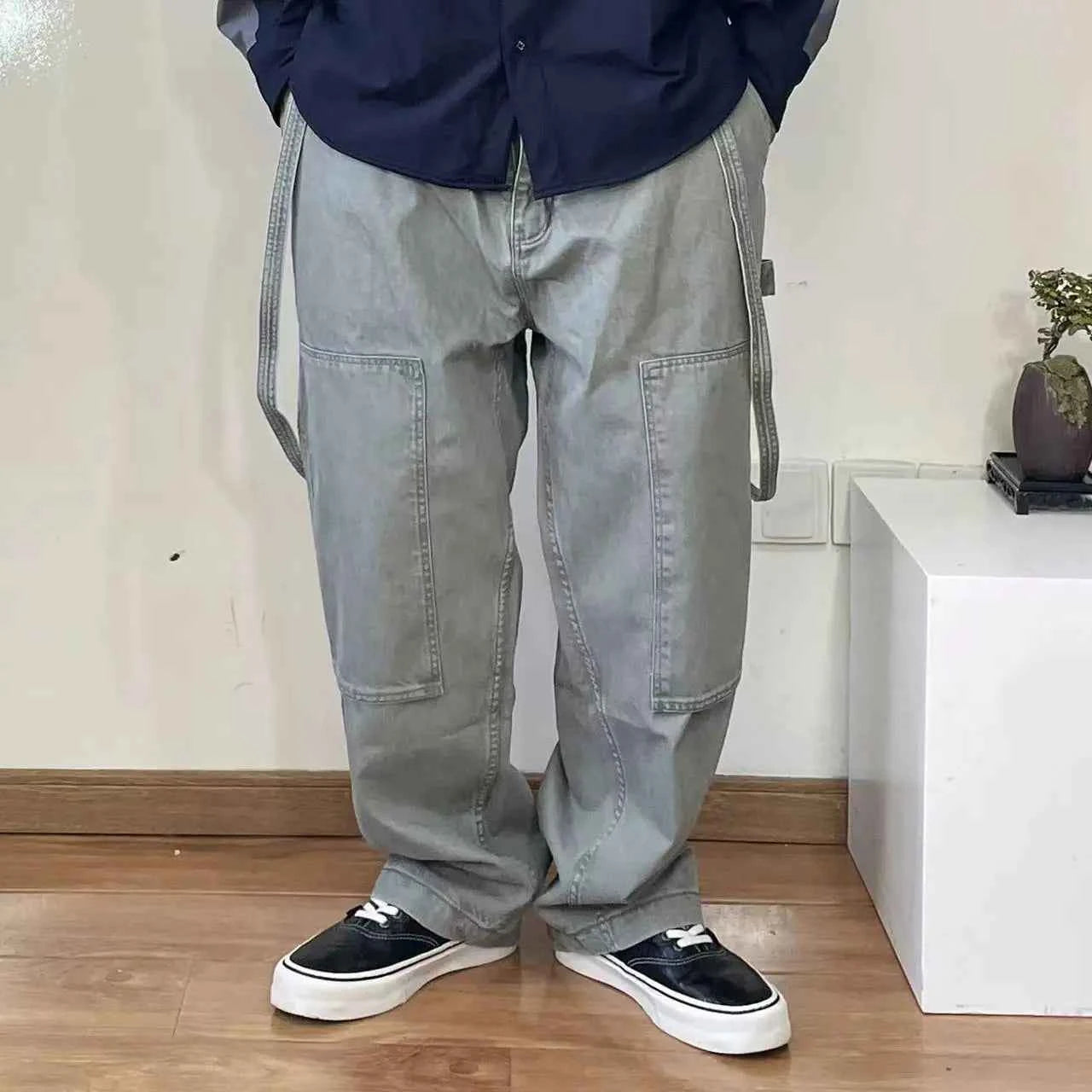 Japanese Camouflage Style Cargo Wide Leg Pants