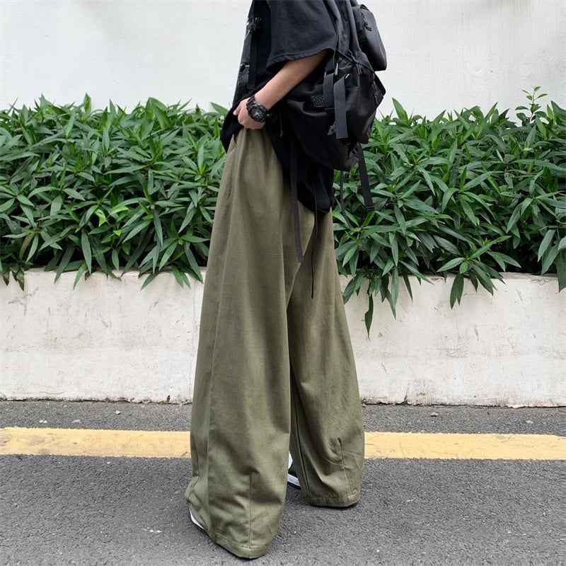 Versatile Loose Straight Cotton Wide Leg Pants